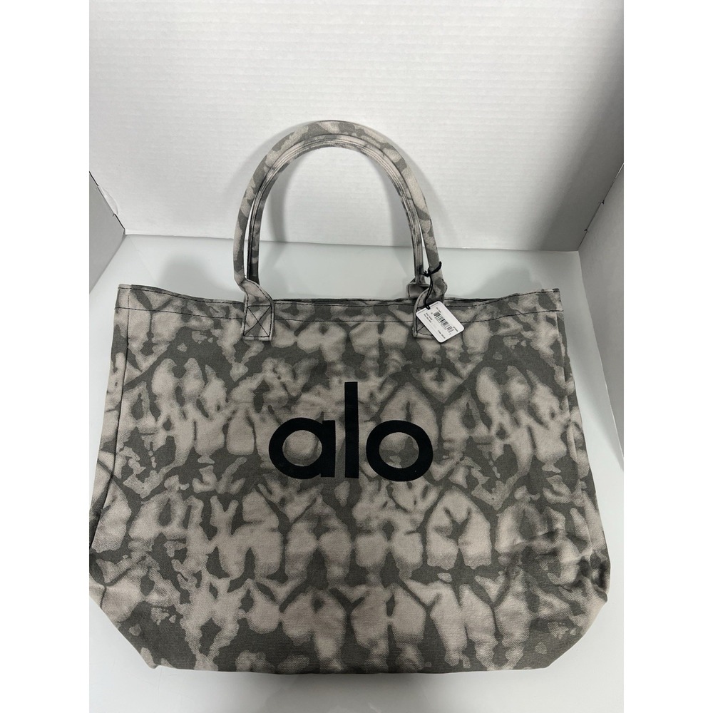 ALO Gray & White Tie Dye Yoga Bag (Large Shopping Bag) W7066R Brand New With Tag